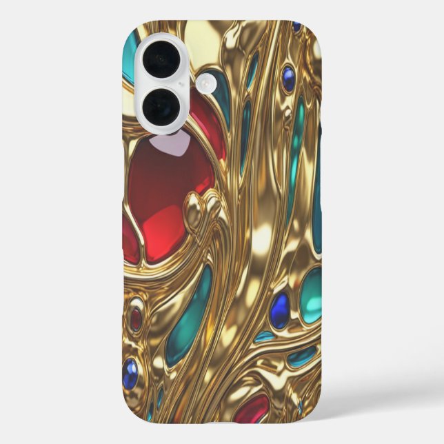 Or & Bijoux #2 - iPhone 16 Coque (Verso)