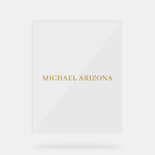 Or & Blanc Minimaliste Simple Moderne