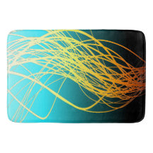Or bleu d'écoulement linéaire - tapis de bain