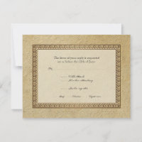Or Brocade Damask Floral Formal Elegant RSVP
