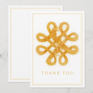 OR CELTIC KNOT Flat Carte de remerciements
