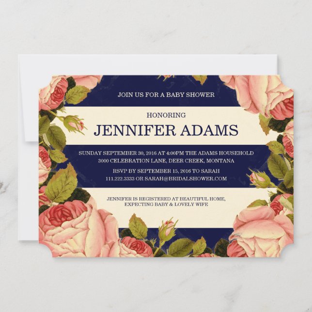 OR CHIC | INVITATION BABY SHOWER BOTANIQUE (Devant)