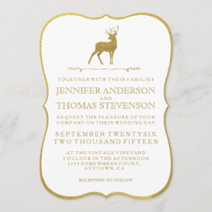 OR CHIC INVITATIONS RUSTIQUES SUR LE MARIAGE DE C