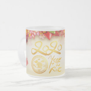 Or chinois floral Papier coupé Rat 2020 FG Mug