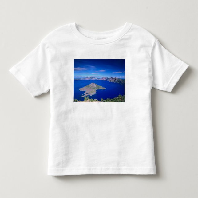 OR, Crater Lake NP, Wizard Island und Krater Kleinkind T-shirt (Vorderseite)