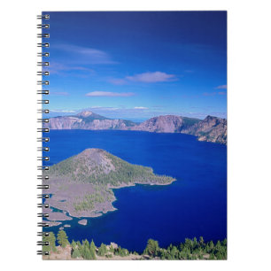 OR, Crater Lake NP, Wizard Island und Krater Notizblock