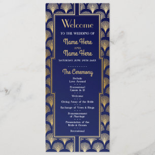 Or d'art déco des années 1920 de programme de