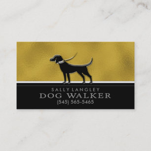 Or de Faux de marcheur de chien et carte de visite