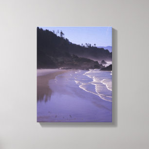 OR, Ecola SP, Indian Beach mit Morgennebel Leinwanddruck