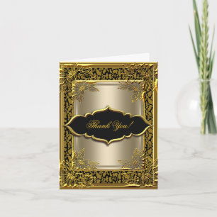 Or élégant de noir de café de carte de