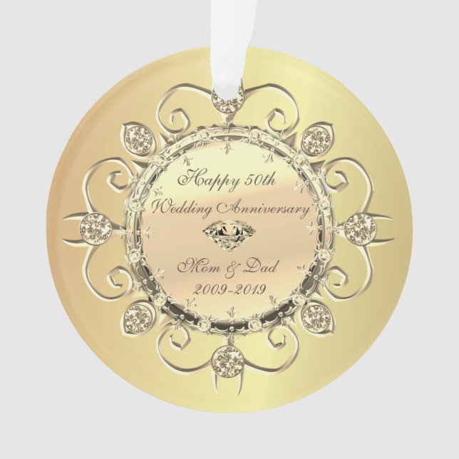 Or Elegant Diamonds 50e anniversaire Mariage (devant)