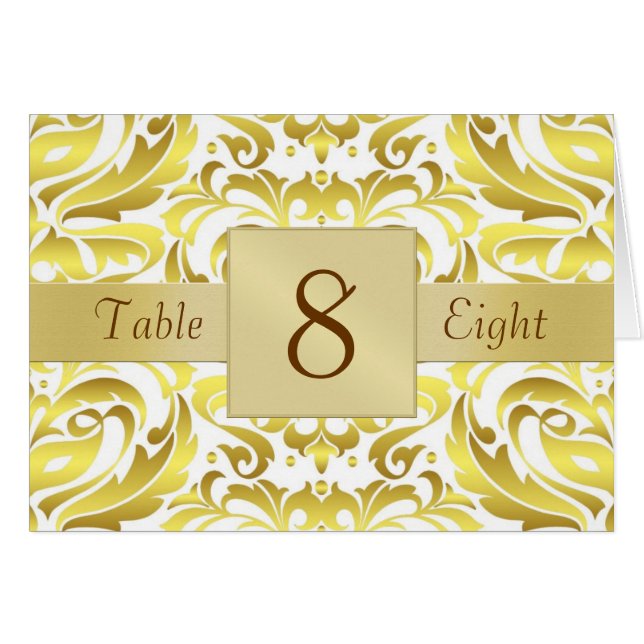 Or et carte pliée par nombre blanc de Tableau de (Devant Horizontal)