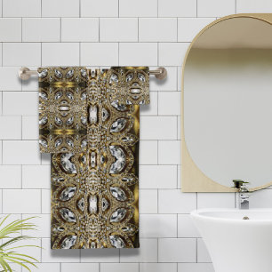 or gris argenté et motif art déco noir