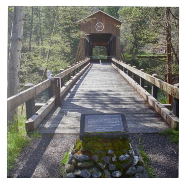 OR, Jackson County, McKee Covered Bridge Fliese (Vorderseite)
