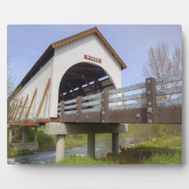 OR, Jackson Landkreis, McKee Covered Bridge Fotoplatte (Vorderseite)