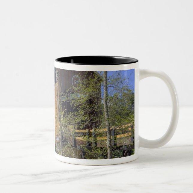 OR, Jackson Landkreis, McKee Covered Bridge Zweifarbige Tasse (Rechts)