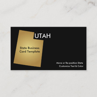 Or métallique Carte de visite de l'Utah
