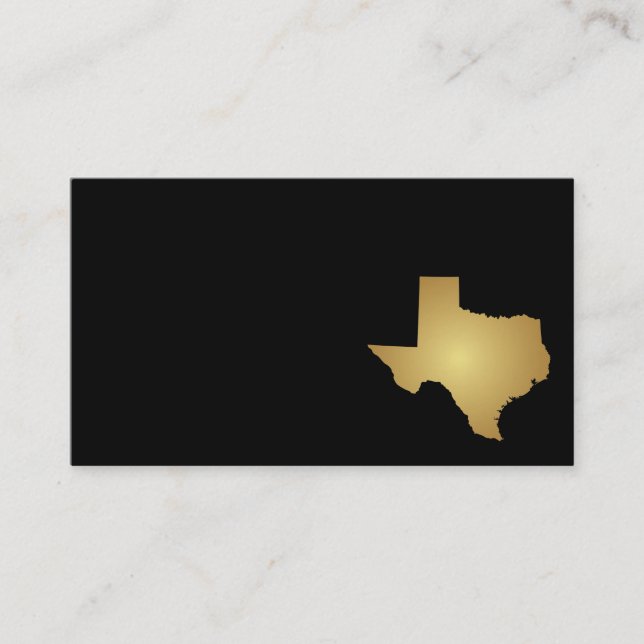 Or métallique de carte de visite d'état du Texas (Devant)