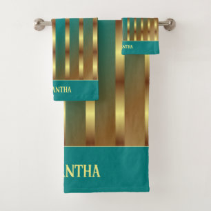 Or Moderne Et Bleu Turquoise