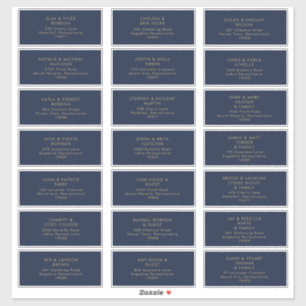 Or moderne   Sticker d'adresse du Mariage de la Ma