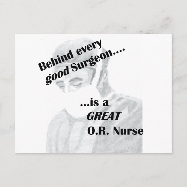 OR Nurse Postkarte (Vorderseite)