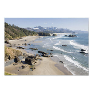 OR, Oregon Coast, Ecola Staat Park, Crescent 2 Fotodruck