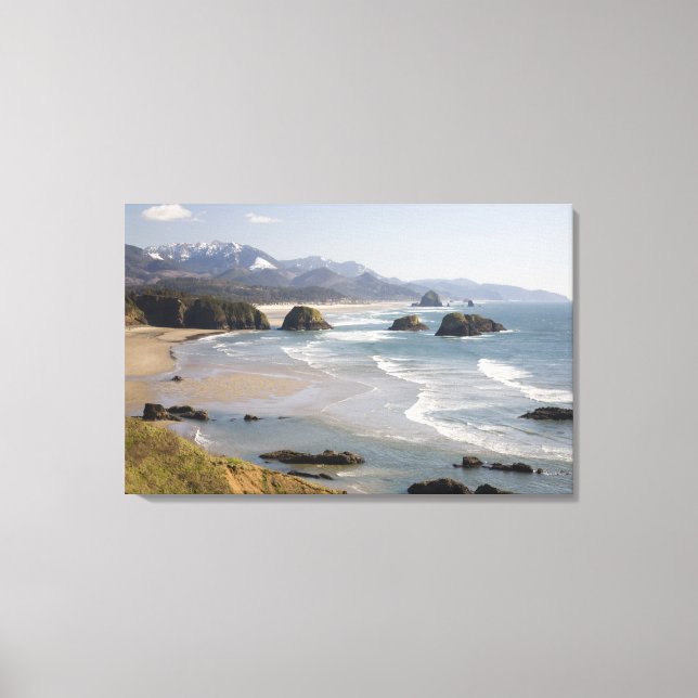 OR, Oregon Coast, Ecola Staat Park, Crescent Leinwanddruck (Vorderseite)