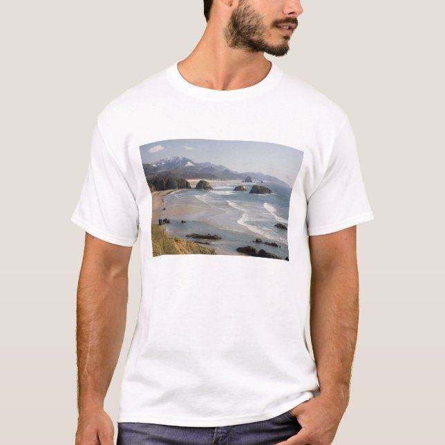 OR, Oregon Coast, Ecola Staat Park, Crescent T-Shirt (Vorderseite)