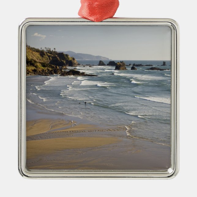 OR, Oregon Coast, Ecola Staat Park, Indian Ornament Aus Metall (Vorne)