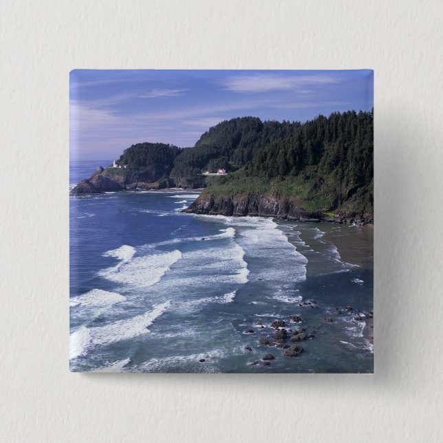 OR, Oregon Coast, Heceta Head Lighthouse, on Button (Vorderseite)