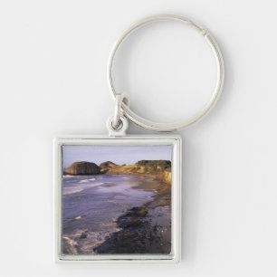 OR, Oregon Coast, Newport, Küstenlinie am Siegel Schlüsselanhänger