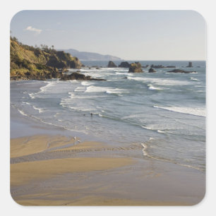 OR, Oregon-Küste, Ecola State Park, Indian Quadratischer Aufkleber