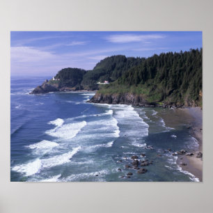 OR, Oregon-Küste, Heceta Head Leuchtturm, auf Poster
