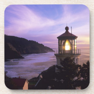 OR, Oregon-Küste, Heceta Head Leuchtturm, auf Untersetzer