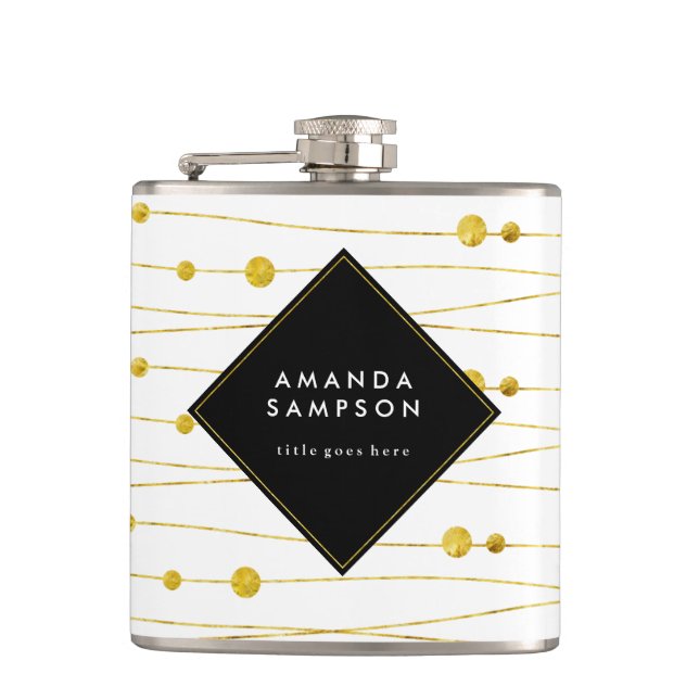 Or personnalisable chic et flacon noir de (Devant)