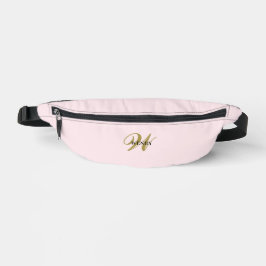 Or personnalisé initial l Rose poudré girly