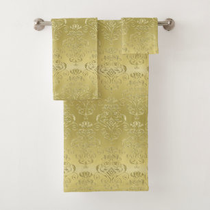 Or poli contrastant la copie de damassé de