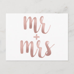 Or rose M. & Cartes postales Mme, police de feuill