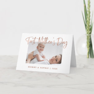 Or Rose   Script First Mother's Day Carte photo