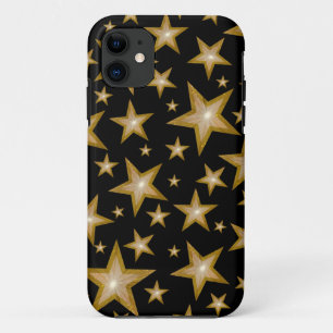 "Or" Stars coque iphone noir