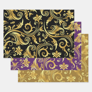 Or sur papier d'enveloppement de bijoux Feuille pl