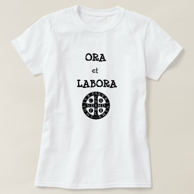 Ora et Labora T-Shirt (Design vorne)
