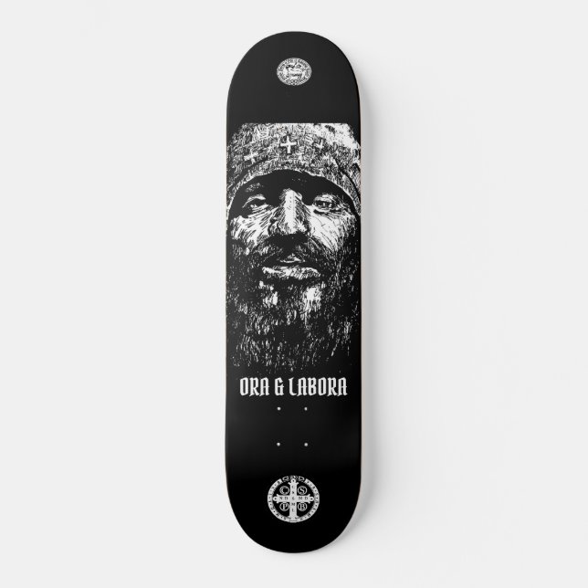 Ora & Labora - Skateboard, 8 1/8" Deck Skateboard (Vorderseite)