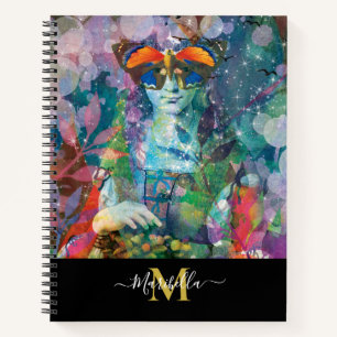 Oracle Cards Bohemisches Yoga Monogramm Notizbuch