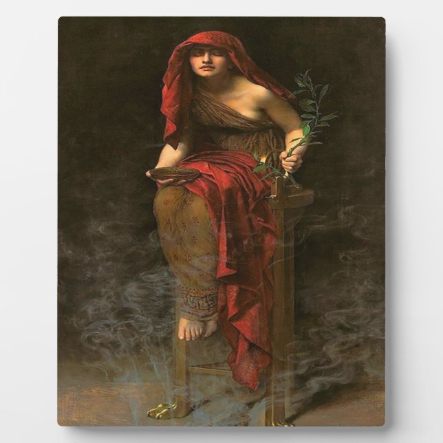 Oracle Priesterin von Delphi Pythia in Hoheprieste Fotoplatte (Vorderseite)
