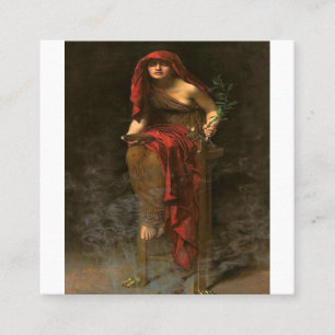 Oracle Priesterin von Delphi Pythia in Hoheprieste Quadratische Visitenkarte