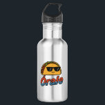 Órale Cool Taco Edelstahlflasche<br><div class="desc">Spice up your style with this playful graphic of a taco rocking sunglasses and a cheeky smile! Great for taco lovers, fiesta vibes, and anyone who knows that Órale says it all!</div>