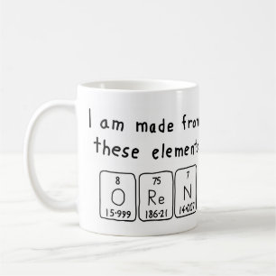 Orale periodische Tasse von Tabellennamen