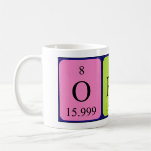 Orale periodische Tasse von Tabellennamen
