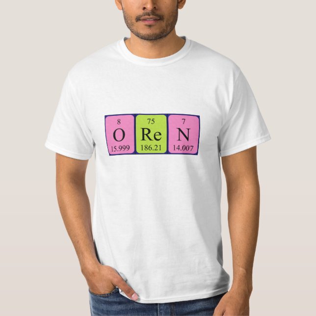 Orales Periodenname-Shirt T-Shirt (Vorderseite)